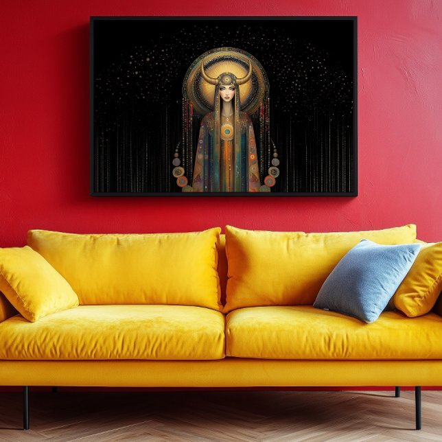 Poster Deusa Lilith Rainbow Arte Dourada Nouveau (Criador carregado)