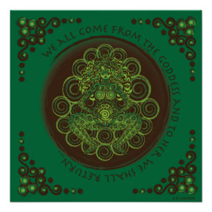 Pôster Deusa pagã celta da fertilidade
