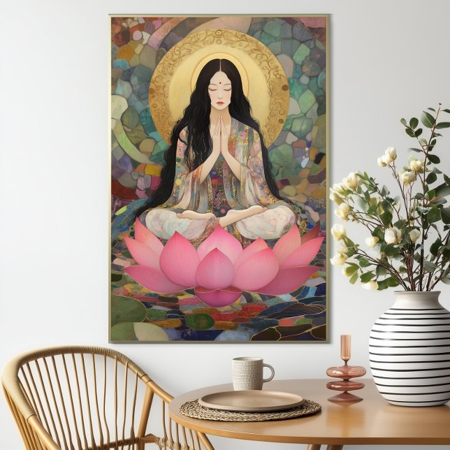 Poster Deusa Quan Yin Art Impressão: Abstrato Mosaico Lot (Criador carregado)