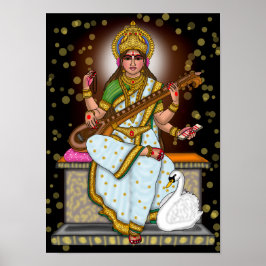 Poster Deusa Saraswati 