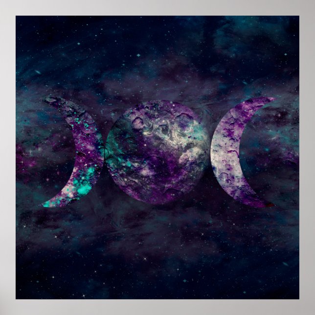 Poster Deusa Tripla da Lua Universo Lua (Frente)