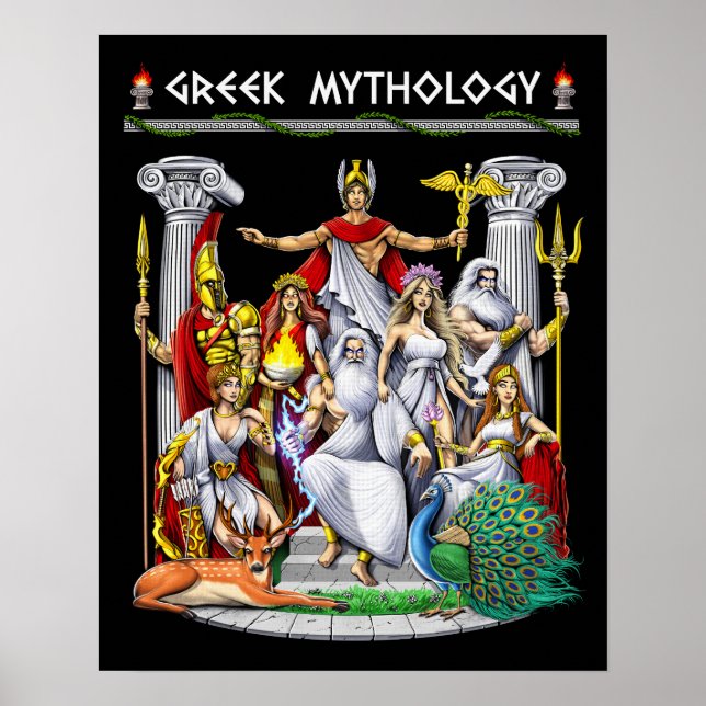 Poster Deuses da mitologia grega (Frente)