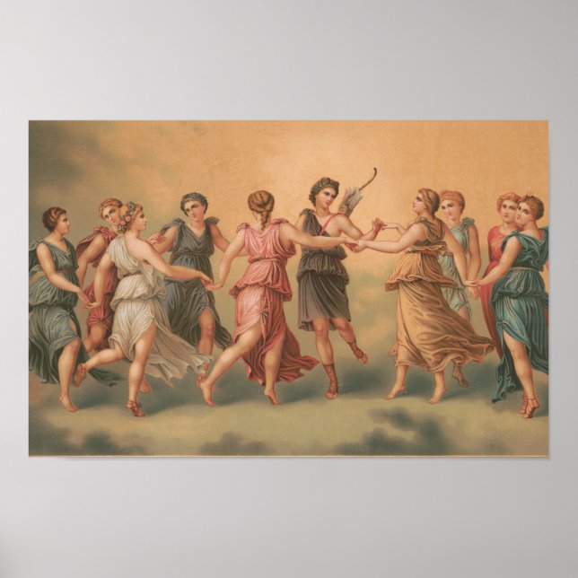 Poster Deuses dançando nas Nuvens com Deusas (Frente)