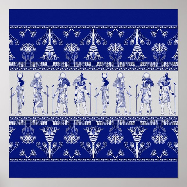 Poster Deuses egípcios e fronteira fundamental - cinzas a (Frente)