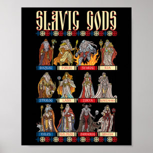 Poster Deuses Eslavos Eslavos Pagãos Mitologia Antiga Ucr