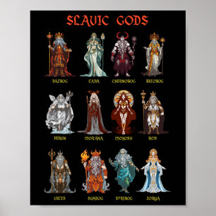 Poster Deuses Eslavos Eslavos Pagãos Mitologia Antiga Ucr