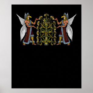 Poster Deuses Sumerian antigos dos aliens de Anunnaki