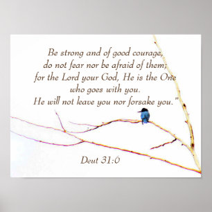 Poster Deut 31:6 Você não está sozinho Bíblia Kingfis