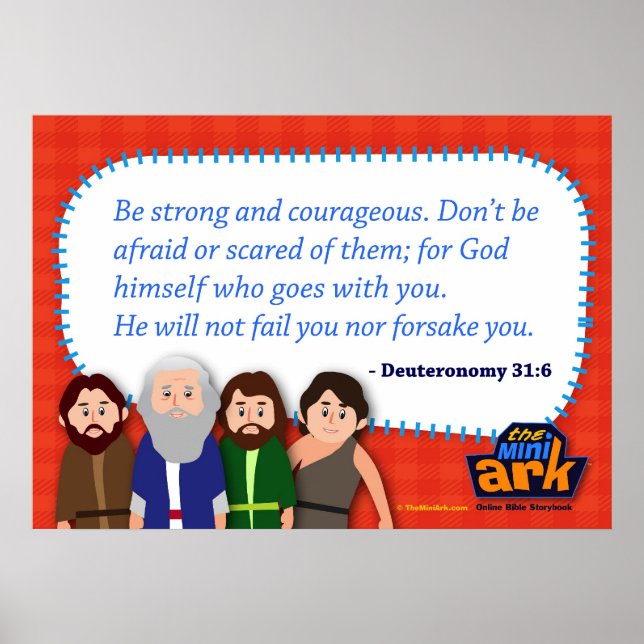 Pôster Deuteronomia 31:6 (Frente)