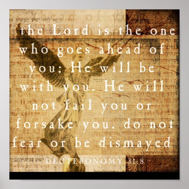 Poster Deuteronomia 31:8 (Frente)
