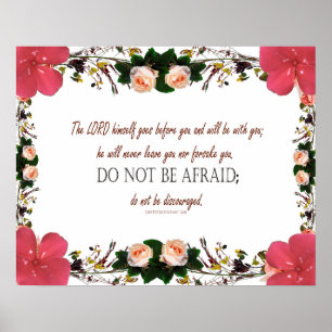 Poster Deuteronomia 31:8, NÃO TENHA MEDO, Wall Décor