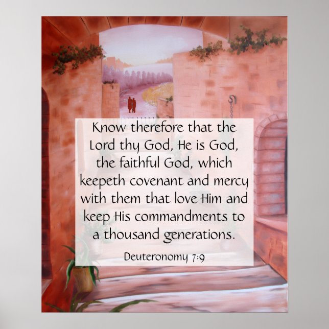 Poster Deuteronomia 7:9 (Frente)