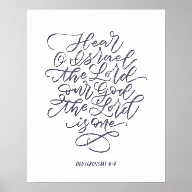 Poster Deuteronômio 6:4 (Frente)