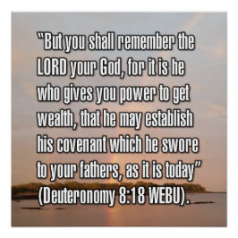 Pôster Deuteronômio 8:18 WEBU
