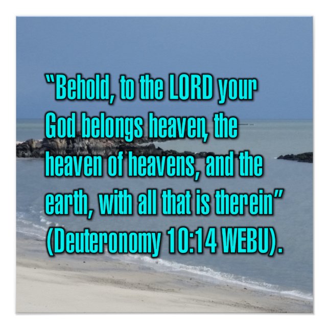 Pôster Deuteronomy 10:14 WEBU (Frente)