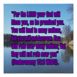 Pôster Deuteronomy 15:6 WEBU