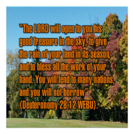 Pôster Deuteronomy 28:12 WEBU