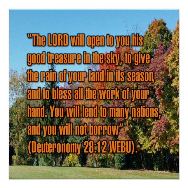 Pôster Deuteronomy 28:12 WEBU (Frente)