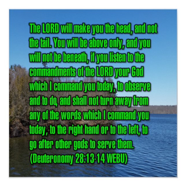 Pôster Deuteronomy 28:13-14 WEBU (Frente)