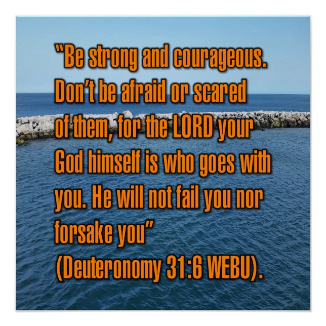Pôster Deuteronomy 31:6 WEBU (Frente)
