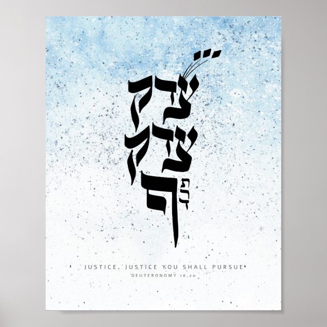 Poster Deutnomy 16,20,Justice, Justice, You vai prossegui (Frente)