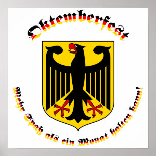 Pôster Deutschem Wappen do mit de Oktemberfest
