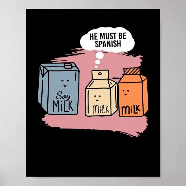 Poster Deve Ser Leite Espanhol Soja (Frente)