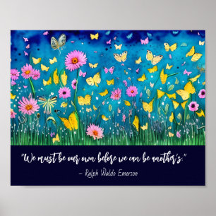 Poster Devemos Ser A Nossa Própria Citação Floral