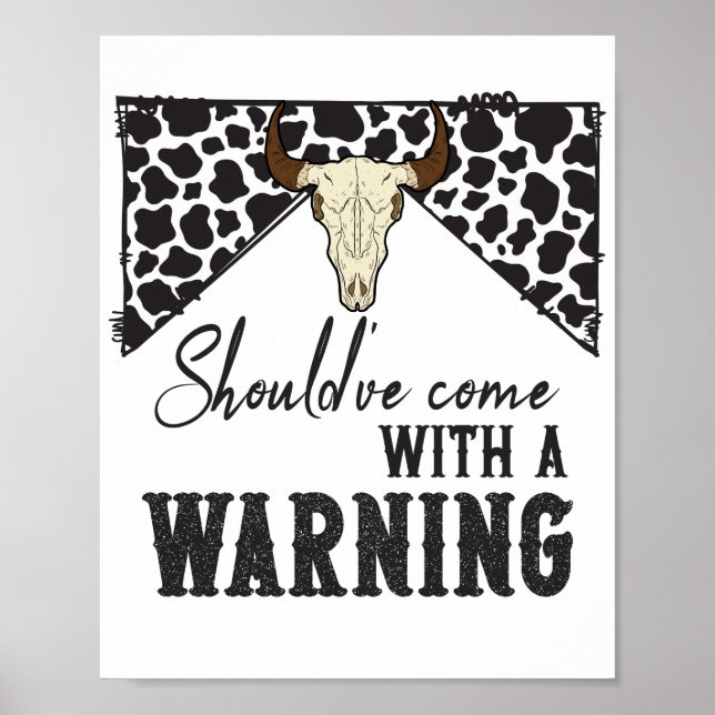 Poster Deveria ter vindo com um aviso (Frente)