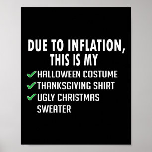 Poster Devido à inflação Dia de Ação de Graças Natal