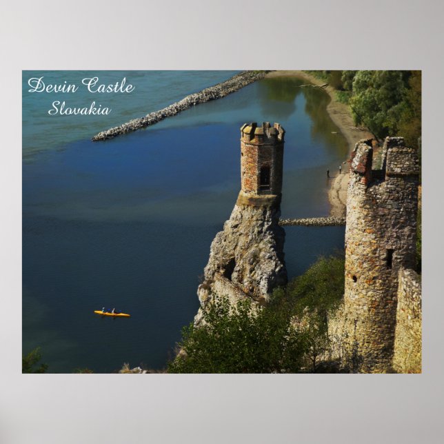 Poster Devin Castle Slovakia Viagem Maiden Tower Photo (Frente)