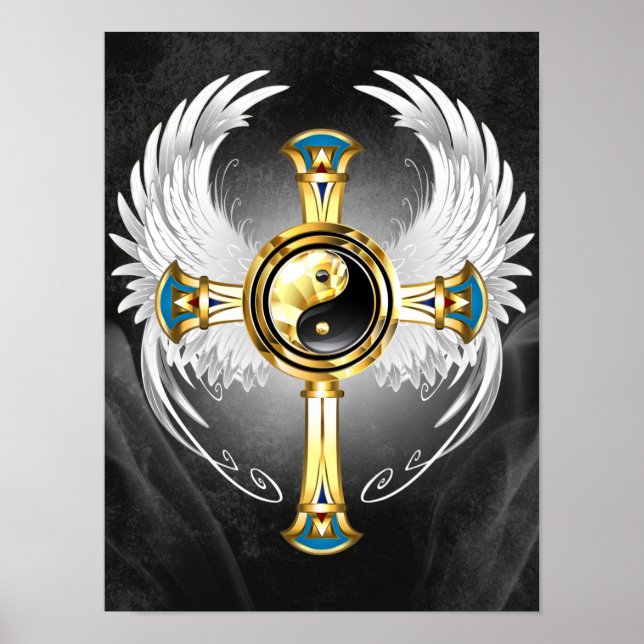 Poster Devine Egyptian Gold Yin Yang Symbol (Frente)