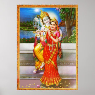 Poster Devoção a Radha Krishna