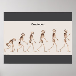 Poster "Devolution", funny, humor, joke