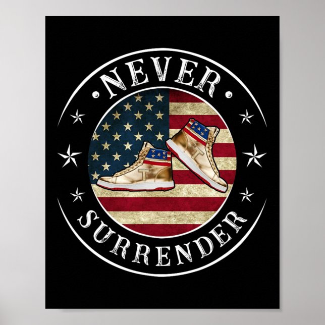 Poster Devolver Sneakers Dourados Trump 2024 (Frente)