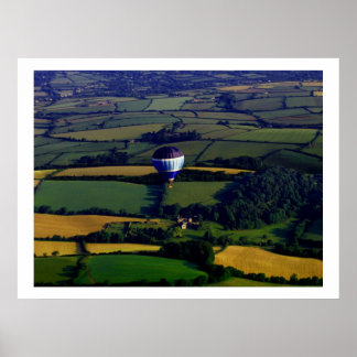 Pôster Devon Countryside Balão de Ar Quente Parte 2