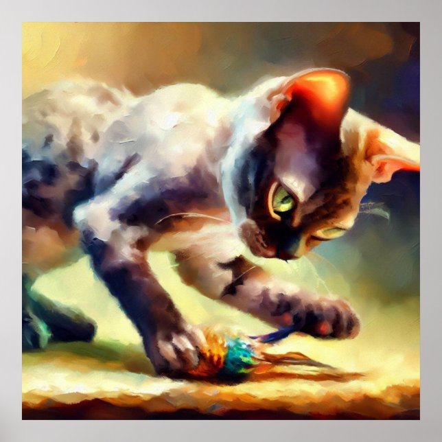 Poster Devon Rex Cat (Frente)