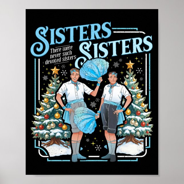 Poster Devoted Sisters White Xmas Merry Christmas Snowfla (Frente)
