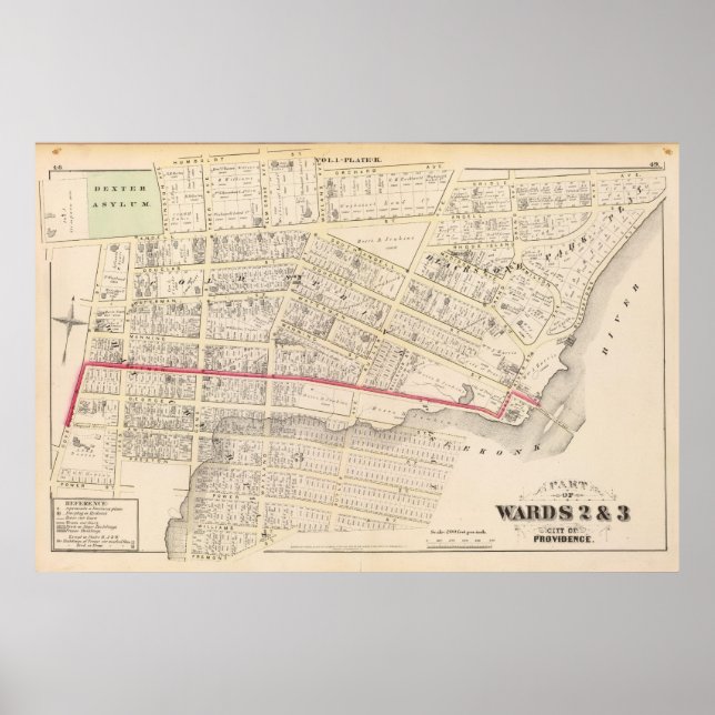 Pôster Dexter Asylum e Central Bridge Atlas Map (Frente)