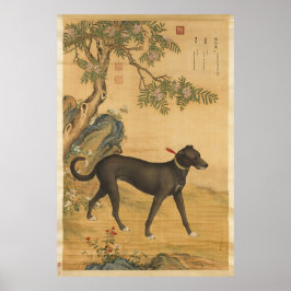 Poster Dez Cães com Prisões - Xuezhualu (galgos chineses)