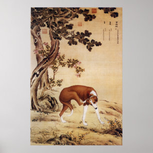Poster Dez Cães Prizados - O Cão De Caça Com Mão Ouro