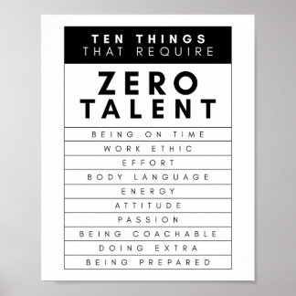 Poster Dez Coisas Que Requerem Um Talento Zero