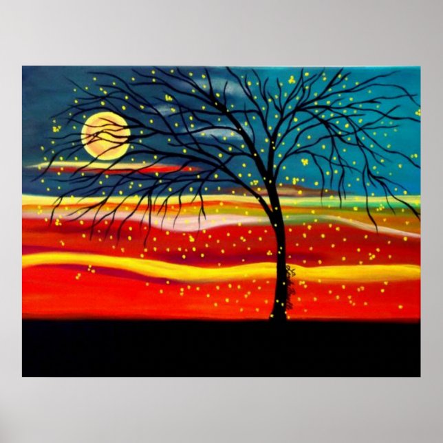 Pôster "Dez milhões de pirilampos" por Linda Powell (Frente)