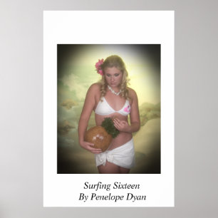 Poster dezesseis surfando