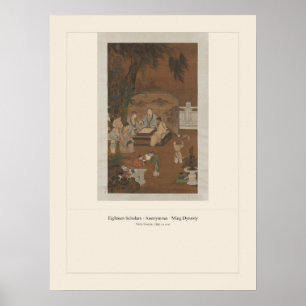Poster Dezoito Eruditos - Pintura da Dinastia Ming Chines