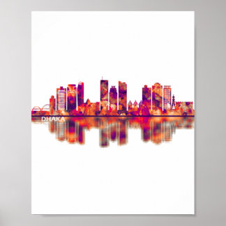Poster Dhaka Bangladesh Skyline