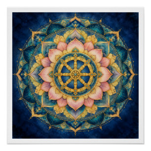 Pôster Dhamar Mandala do Lótus
