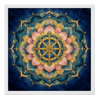Pôster Dhamar Mandala do Lótus