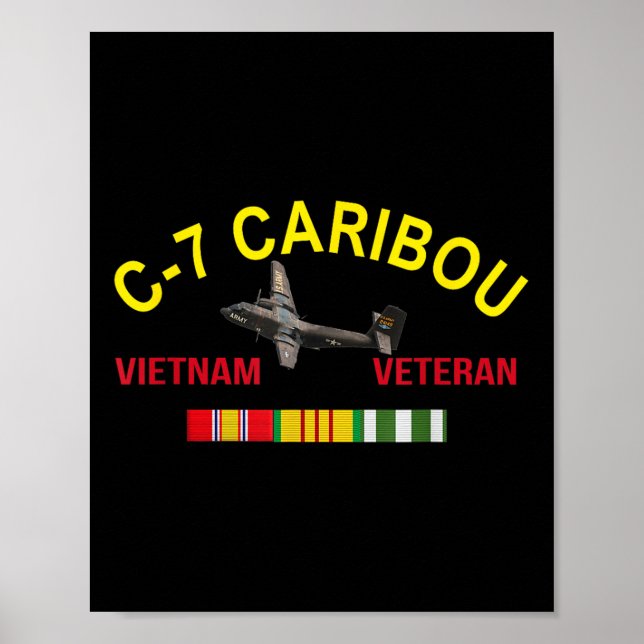 Poster Dhc-4 Avião das Caraíbas Vietname Veterano C 7 Car (Frente)