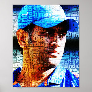 Poster Dhoni Typoografia